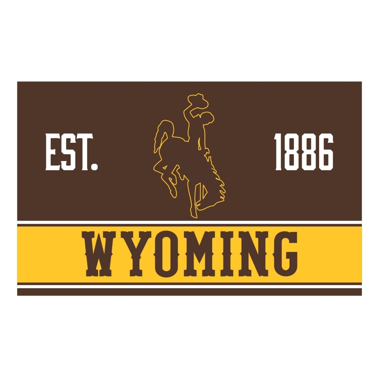 R and R Imports Wyoming Cowboys Wood Sign with Frame