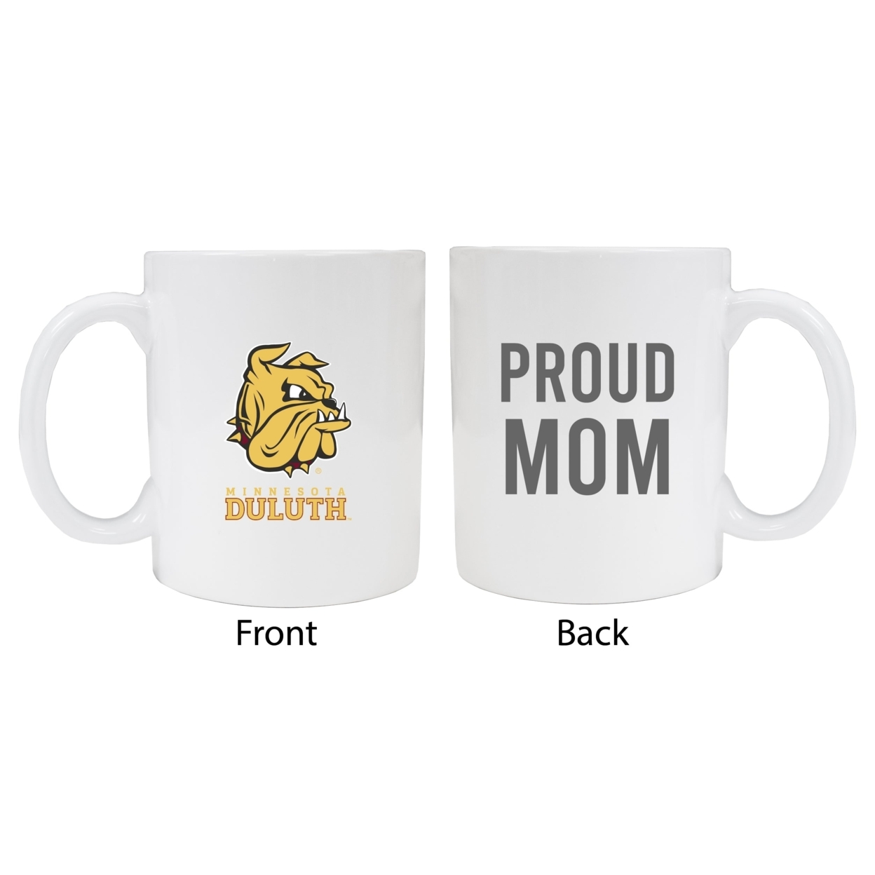 R and R Imports Minnesota Duluth Bulldogs Proud Mom Ceramic Coffee Mug - White (2 Pack)