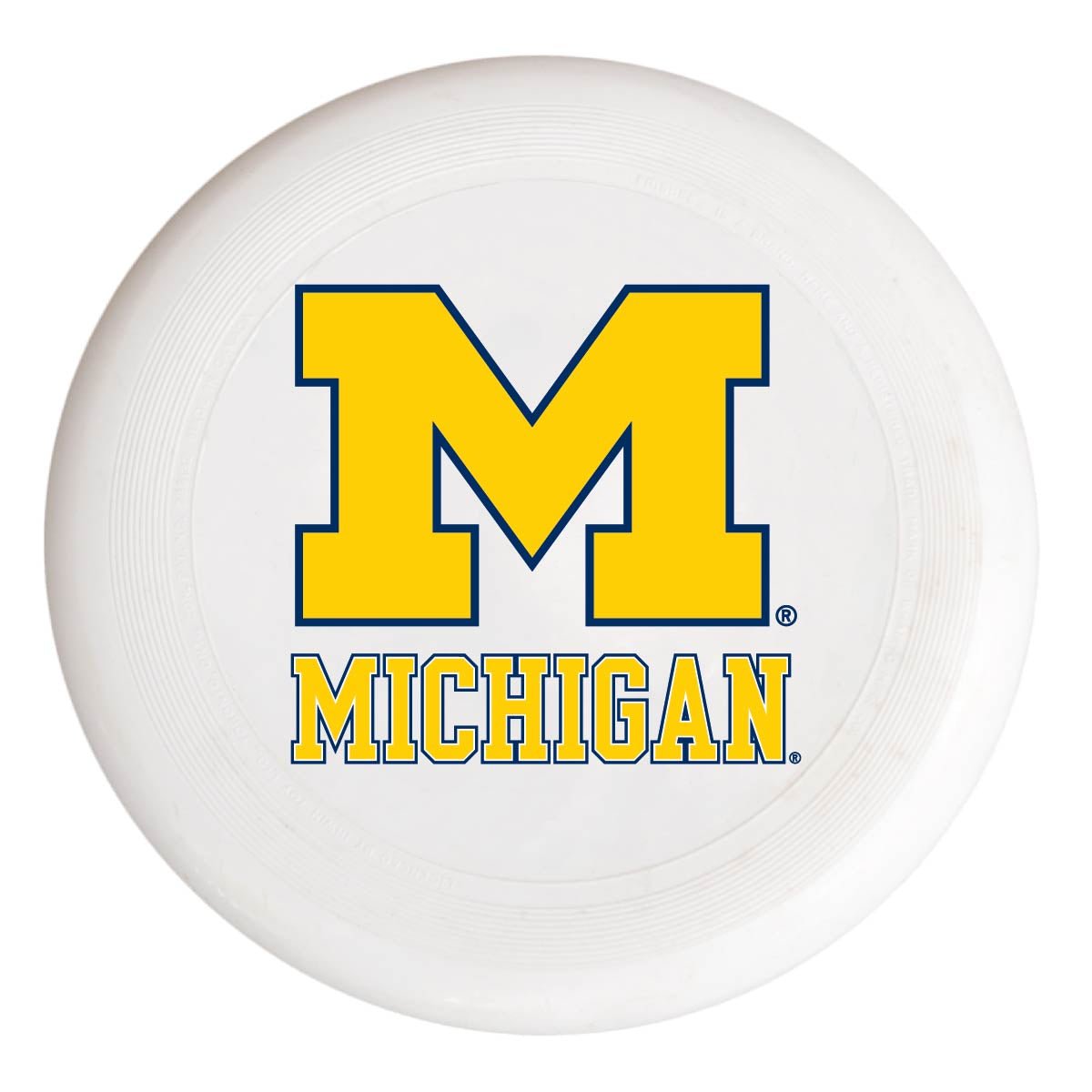 R and R Imports Michigan Wolverines NCAA Licensed Flying Disc - Premium PVC 10.75 Diameter Perfect for Fans and Players of All Levels