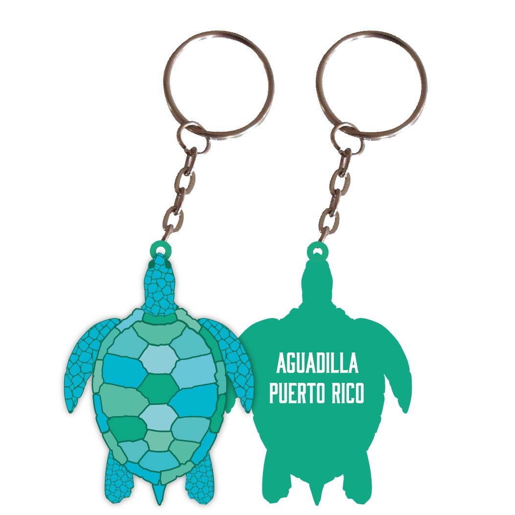 R and R Imports Aguadilla Puerto Rico Turtle Metal Keychain