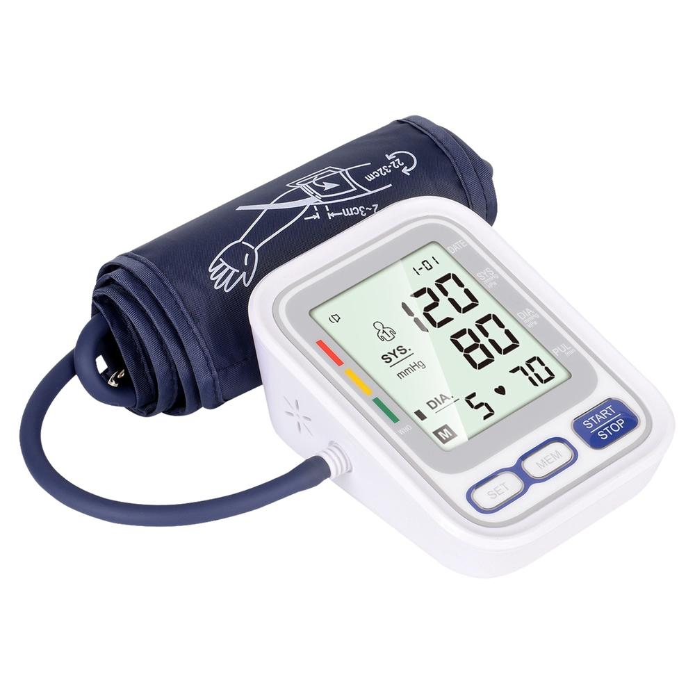 GLOBAL PHOENIX Automatic Arm Blood Pressure Monitor Digital BP Cuff Pulse Heart Rate Machine Voice Pulse Meter