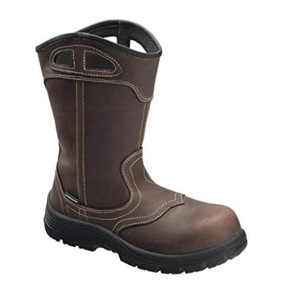 Avenger Work Boots Womens 7147 Framer Wellington Composite Toe Waterproof Work Boot Brown