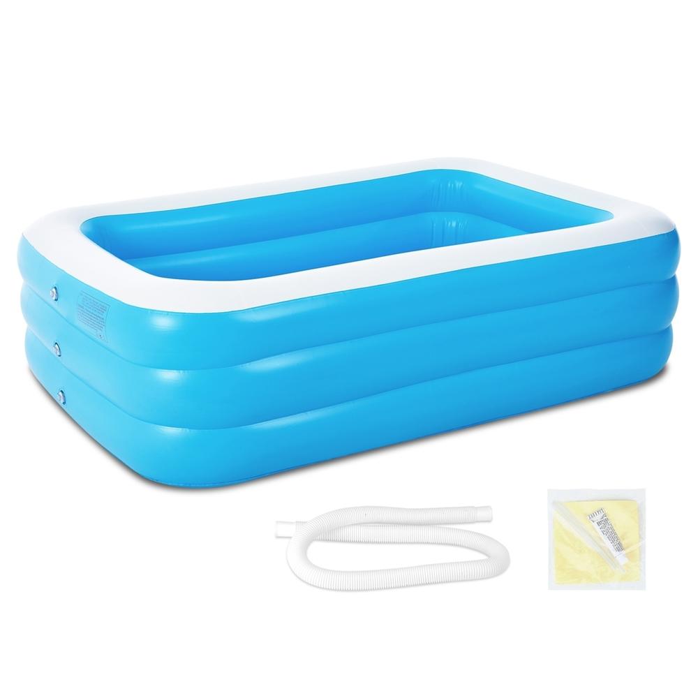 GLOBAL PHOENIX Inflatable Swimming Pools Family Swim Play Center Pool Blue