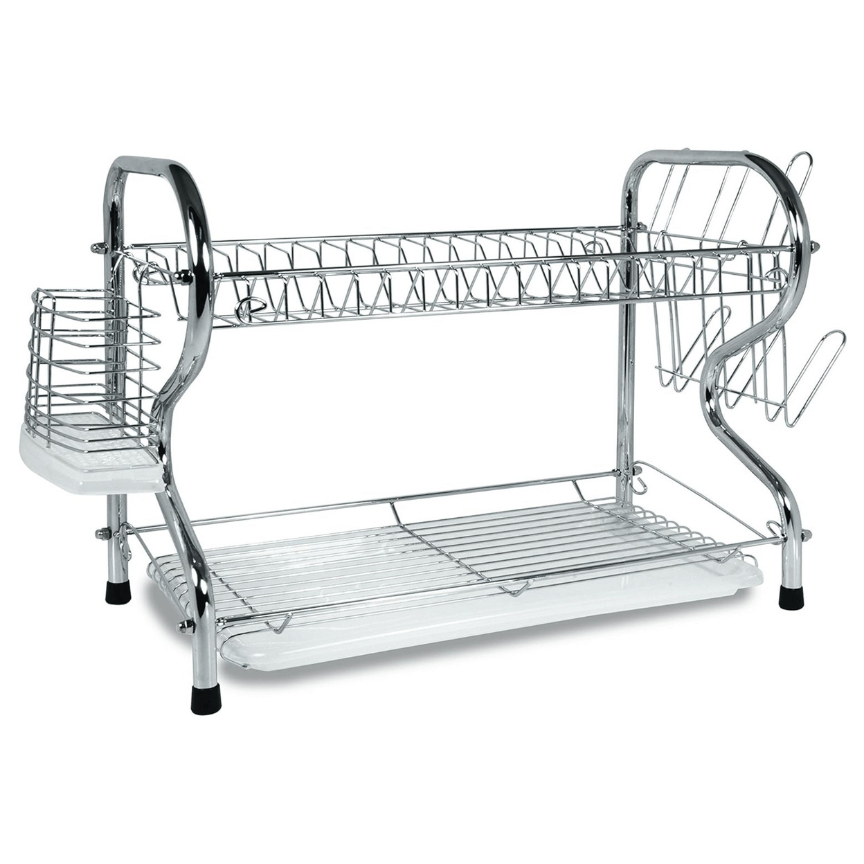 Better Chef 22" 2-Level Chrome-Plated R-Shaped Dish Rack