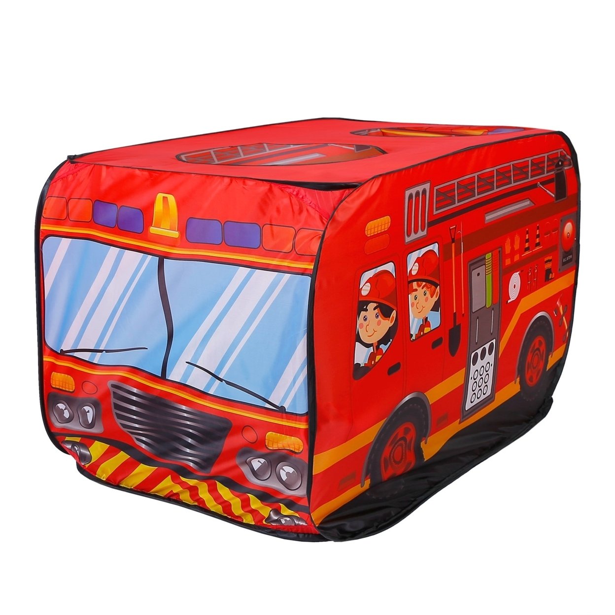 GLOBAL PHOENIX Kids Play Tent Foldable Pop Up Children Play House with Carry Bag redfiretrucktent
