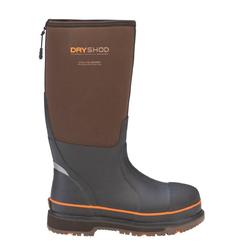 DRYSHOD WORK Mens Steel Toe WIXIT Cool-Clad Waterproof Work Boot Brown/Orange - STT-UH-BR ONE SIZE BROWN/ORANGE