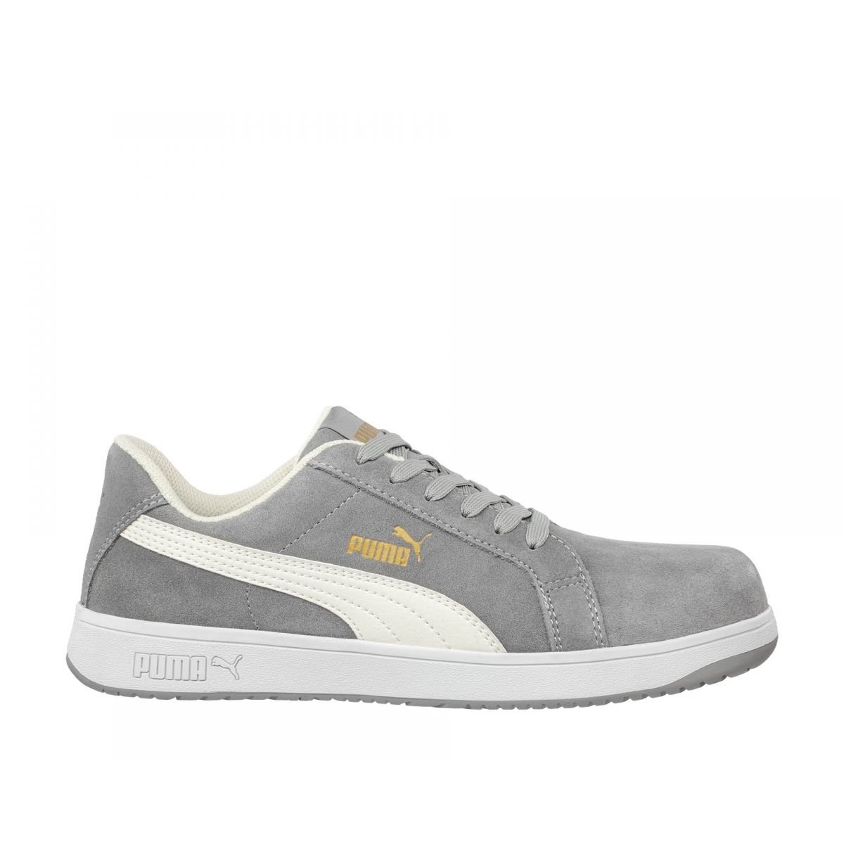 Puma Work Safety PUMA Safety Mens Iconic Low Composite Toe SD Work Shoes Grey Suede - 640035 Grey