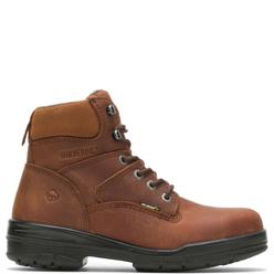 WOLVERINE Mens 6" DuraShocks Slip Resistant Soft Toe Work Boot Dark Brown - W02038 canyon