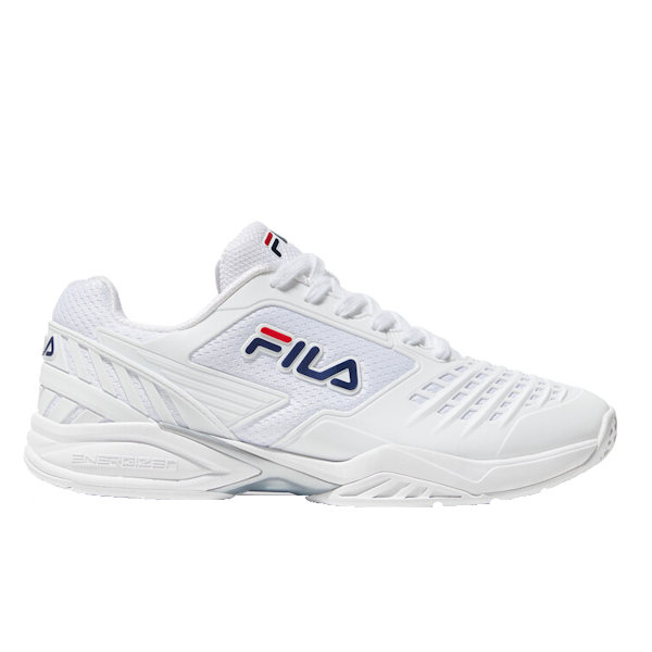 Selected Color is White/White/Fila Navy