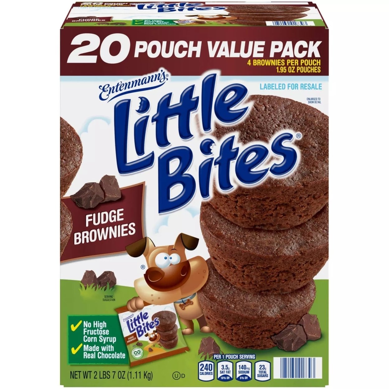 Entenmann's Little Bites Fudge Brownies, 1.95 Ounce (20 Count)
