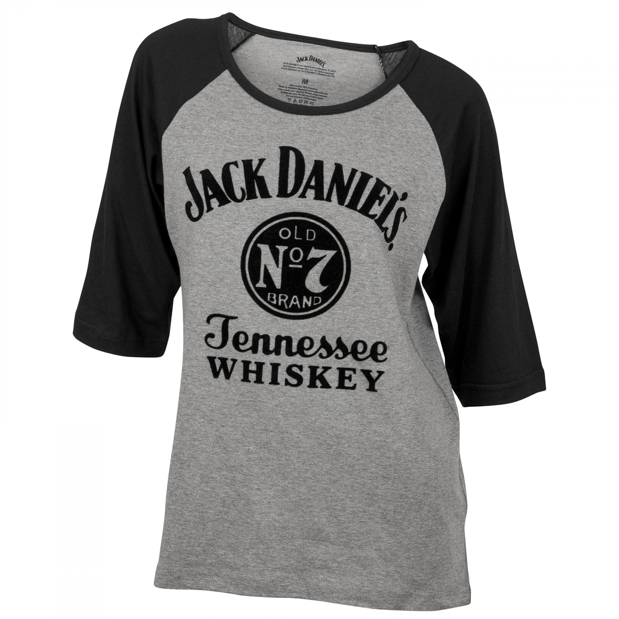 Jack Daniels Tennessee Whiskey Womens 3/4th Sleeve Shirt