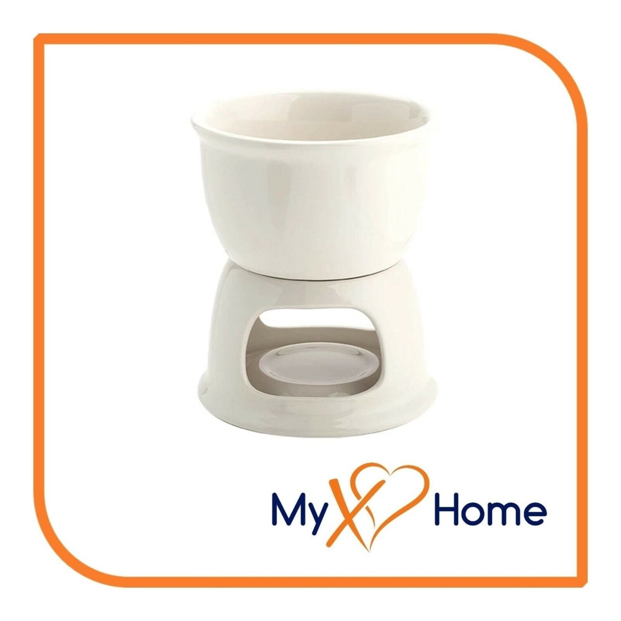 MyXOHome Ceramic Chocolate Fondue Pot / Cheese melting Pot Color: White by MyXOHome