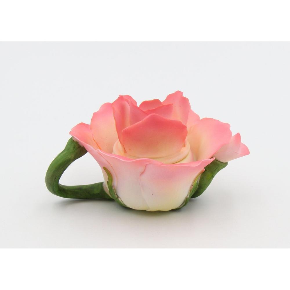 kevinsgiftshoppe Ceramic Pink Rose Flower Teapot Figurine Home Decor  Mom Farmhouse Kitchen Decor