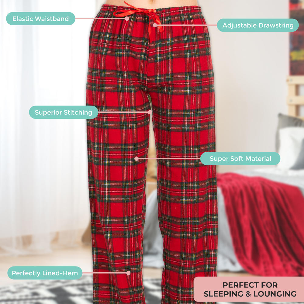 DARESAY Womens Flannel Pajama Pants 3 Packs