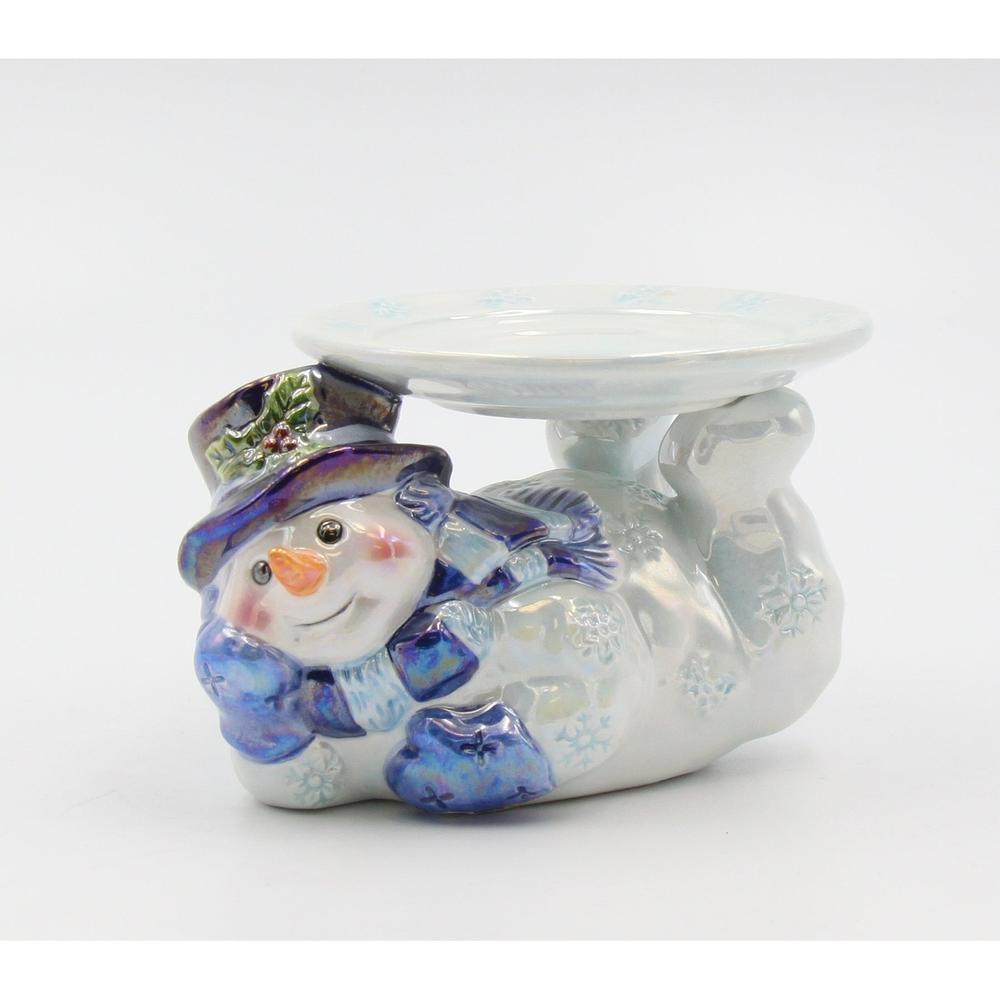kevinsgiftshoppe Ceramic Christmas Snowman Candle Holder Home Decor   Kitchen Decor Christmas Decor