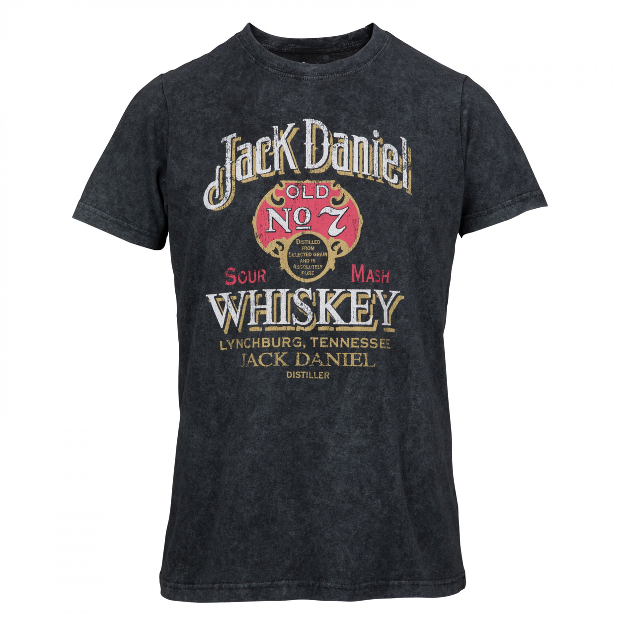 Jack Daniels Old No. 7 Sour Mash Womens Mineral Wash T-Shirt