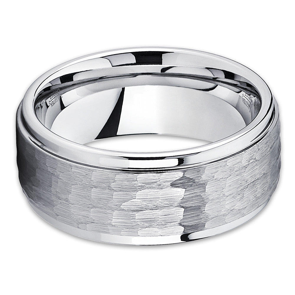 Cool Rings USA 9mm Silver Tungsten Ring Engagement Ring Anniversary Ring Tungsten Carbide Ring