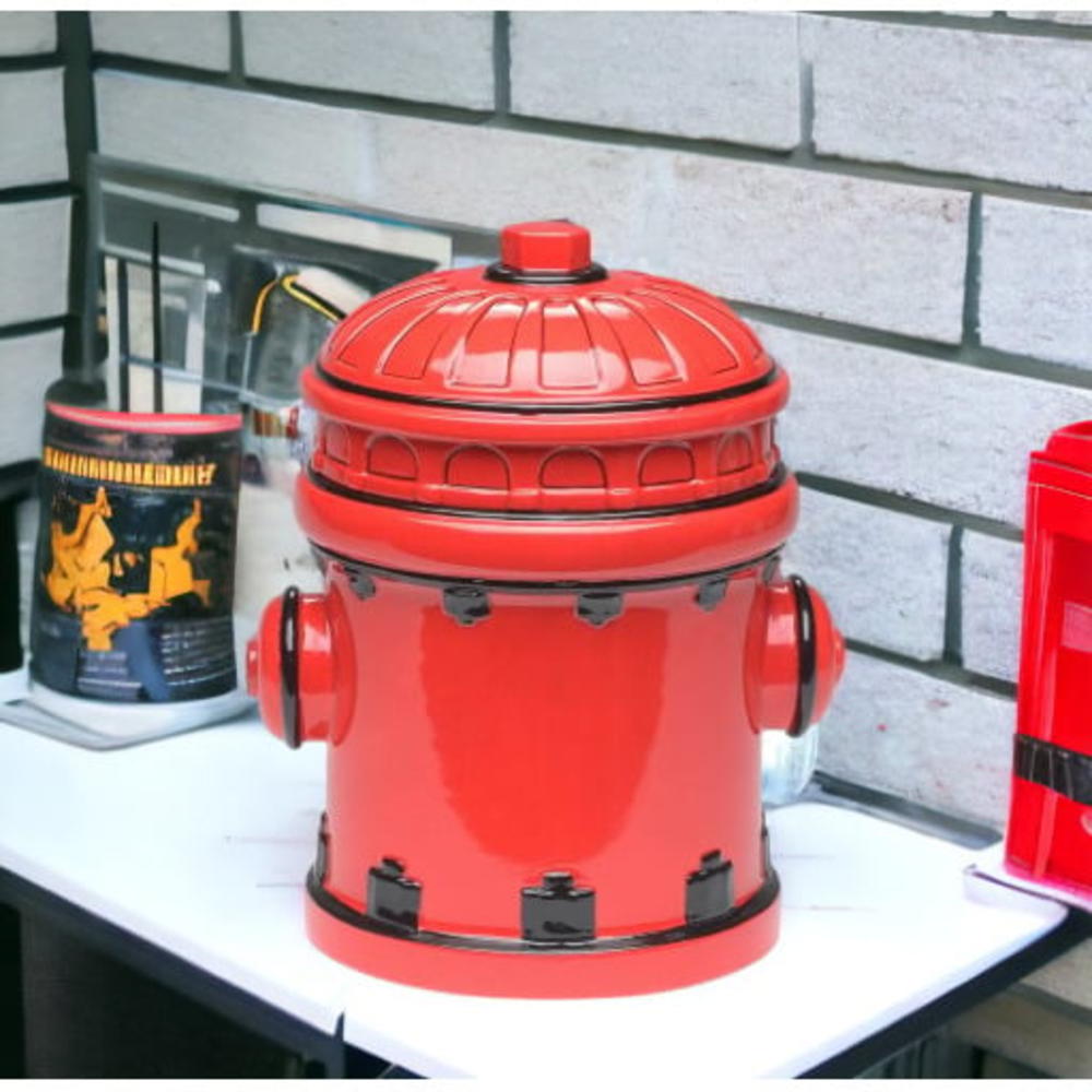 kevinsgiftshoppe Ceramic Red Fire Hydrant Cookie Jar