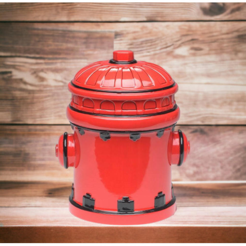 kevinsgiftshoppe Ceramic Red Fire Hydrant Cookie Jar