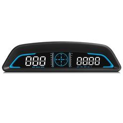 Dsermall Universal Car HUD GPS Head up Display Speedometer Odometer with Acceleration Time Compass Altitude Driving Distance Over Speed
