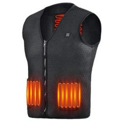 Dsermall Heat Jacket Vest 3 Heating Gear Adjustable USB Heated Vest Warm Heat Coat Vest