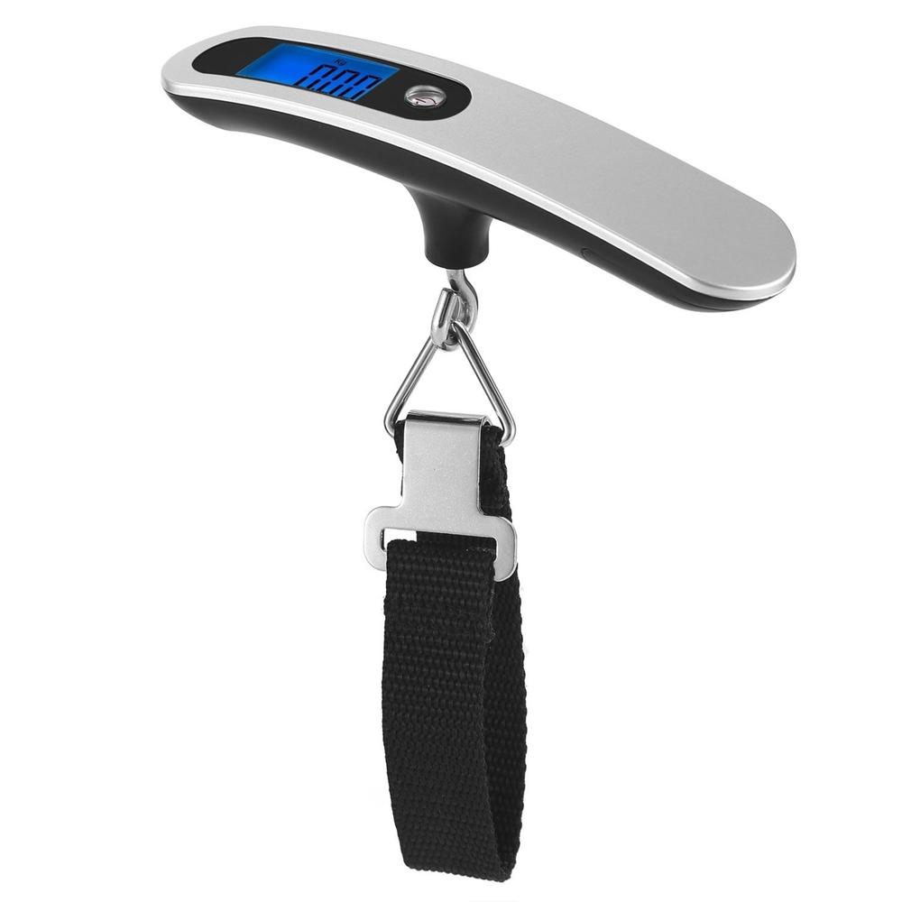 Dsermall Portable Digital Luggage Scale 50kg 10g LCD Hanging Luggage Scale Electronic Digital Weight Scale for Travel Household