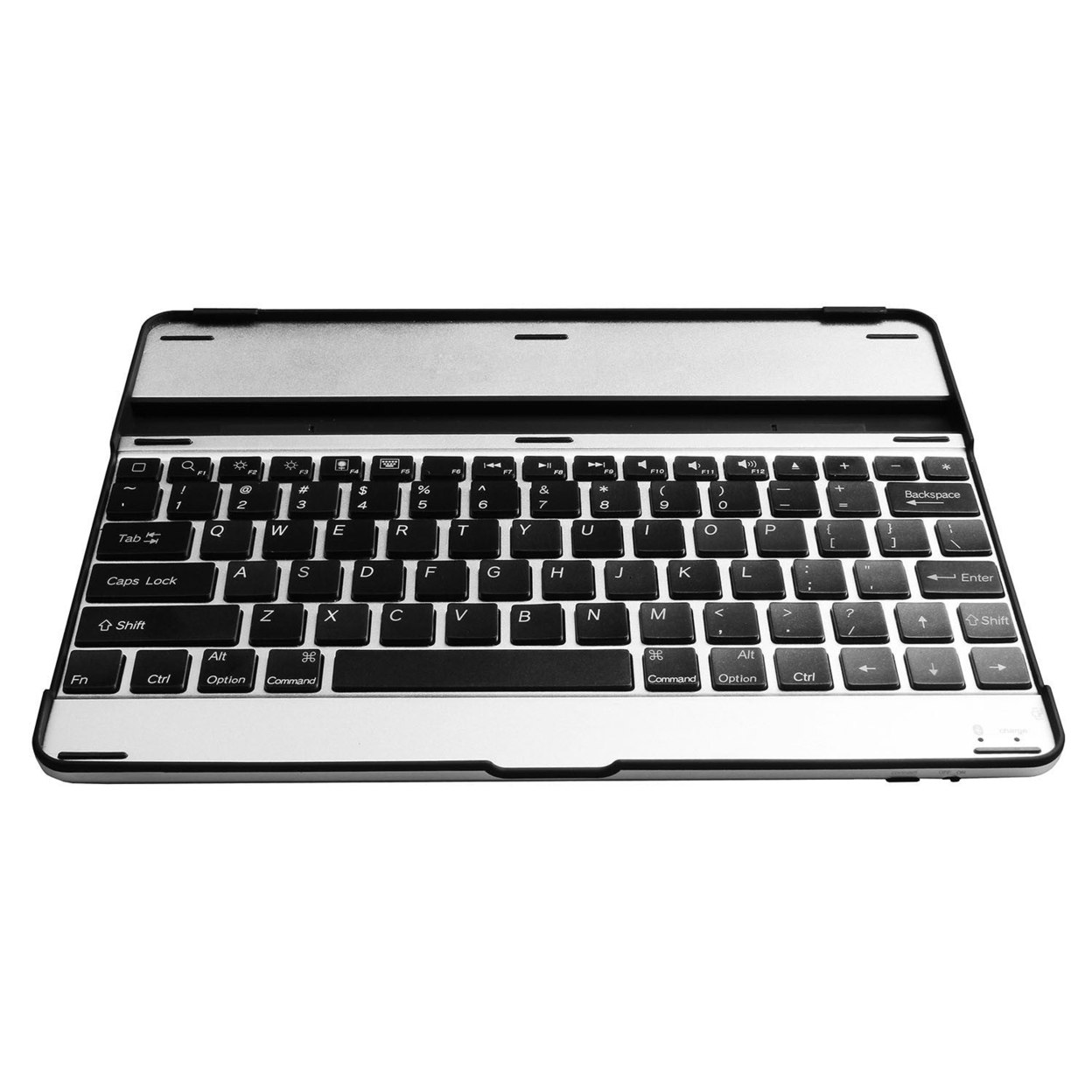 Dsermall Silver and black aluminum alloy Wireless keyboard tablet cover