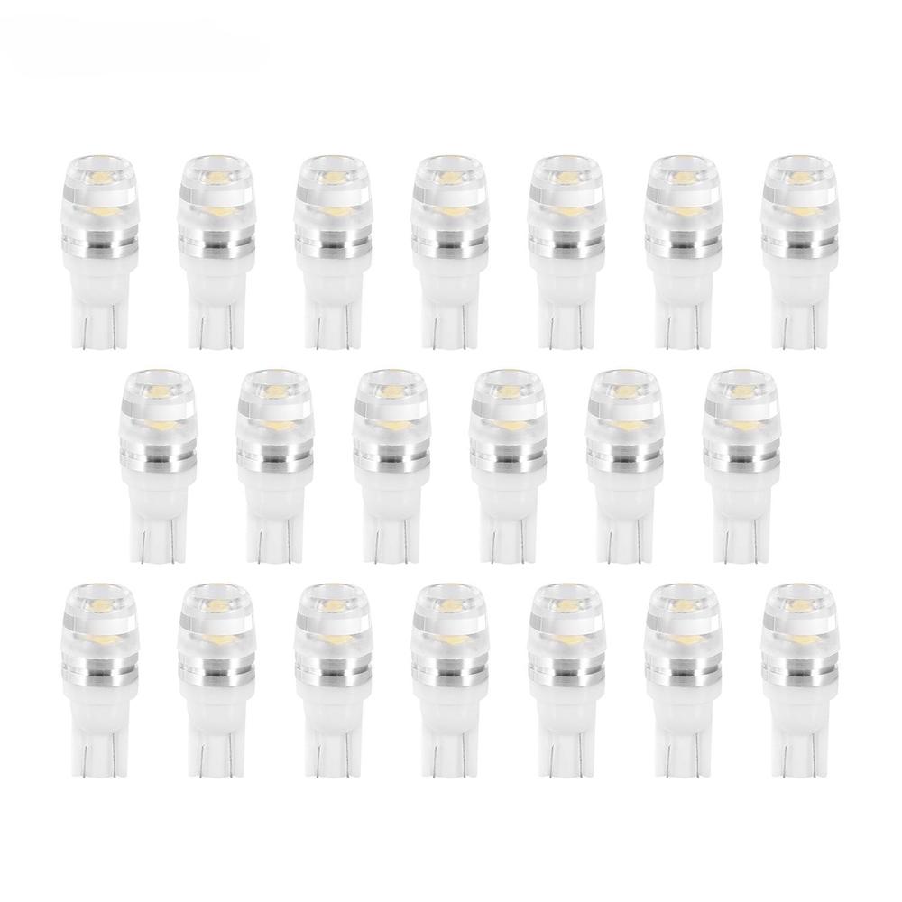 Dsermall 20Pcs LED Car Light Bulbs T10 2323SMD 6500K White Auto Lamps Replacement for Dome Map Door Trunk Signal License Plate