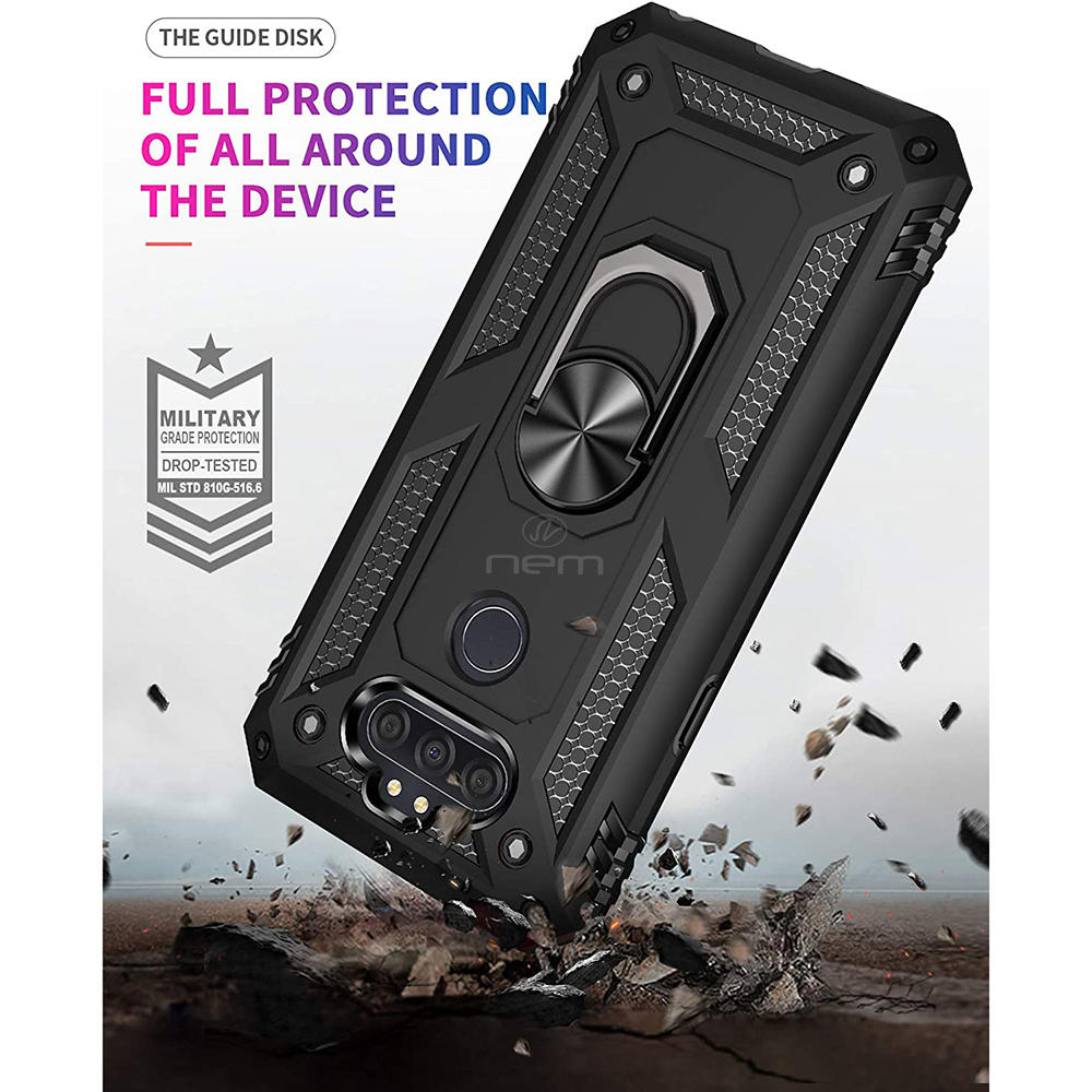 Modes Wireless For LG Aristo 5 / Fortune 3 / Tribute / K8X / Phoenix 5 / LMK300 Ring Stand Heavy Duty Military Grade Shockproof Rugged