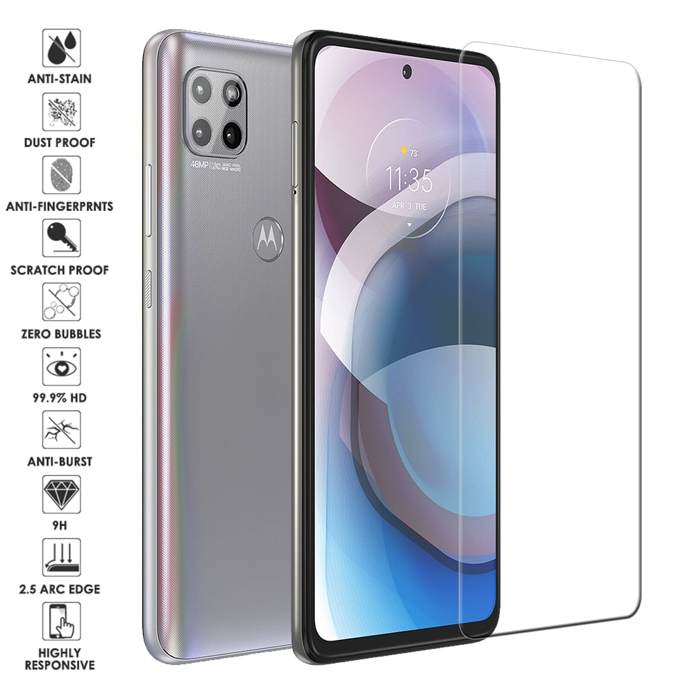 Modes Wireless For Motorola Moto One 5G Ace 2021 3D-Touch Layer 2.5D Round Edge 9H Ultra-Clear Tempered Glass Screen Protector