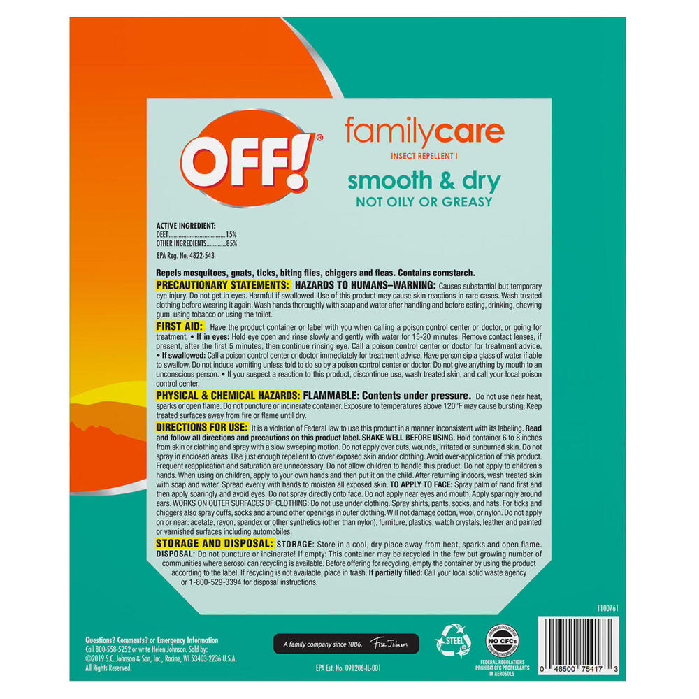 OFF! Smooth & Dry 2 x 6 Ounce + 2.5 Ounce OFF! Smooth & Dry Travel-Size Aerosol