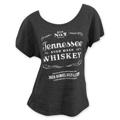 Jack Daniels Loose Fit Womens Grey Sourmash Whiskey T-Shirt