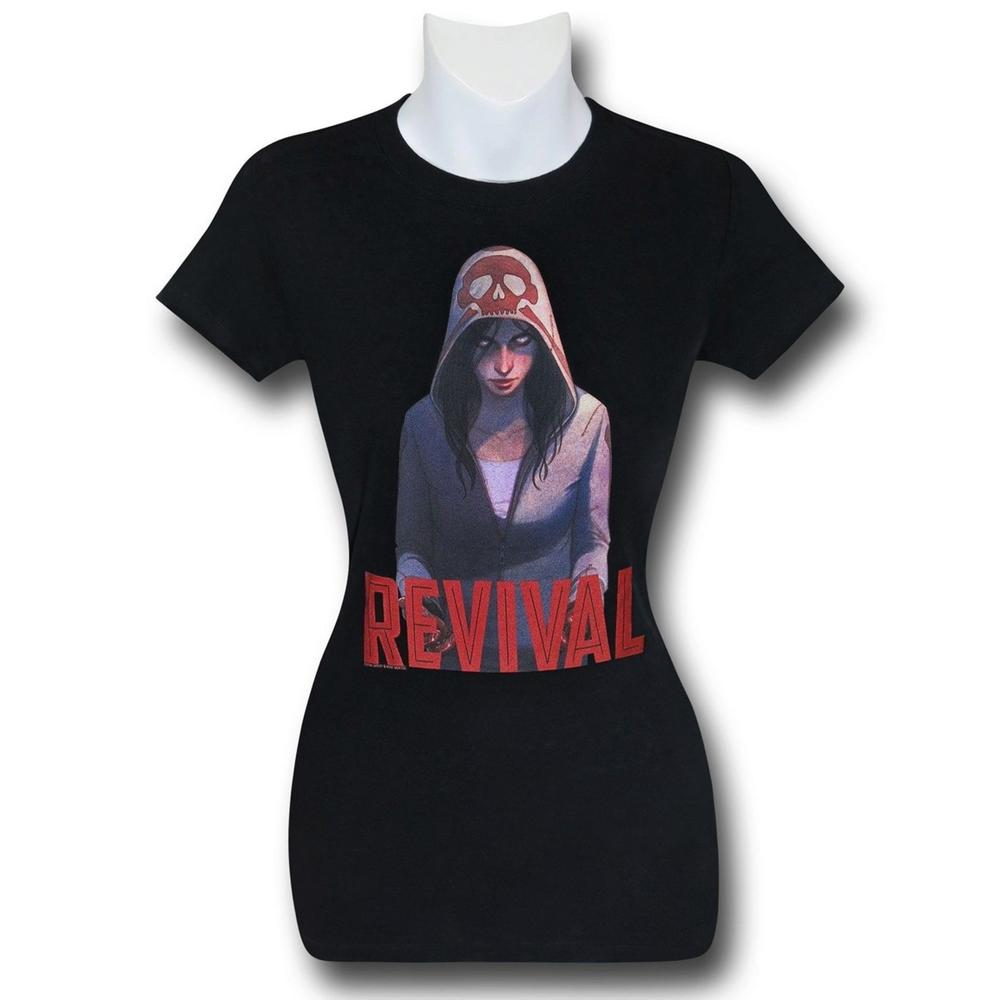 Revival Em on Black Womens T-Shirt