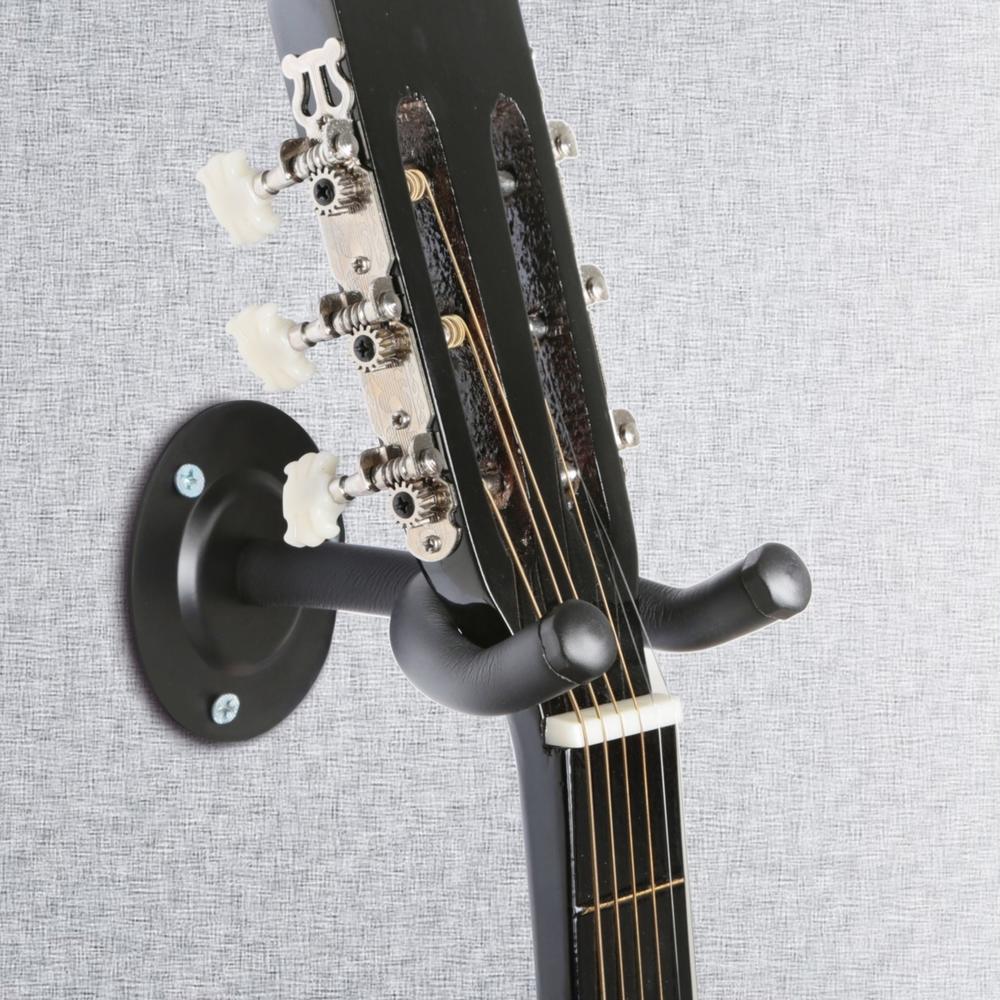 Dsermall Wall Mount Guitar Hanger Padded Steel Guitar Bracket Holder Hook Rack