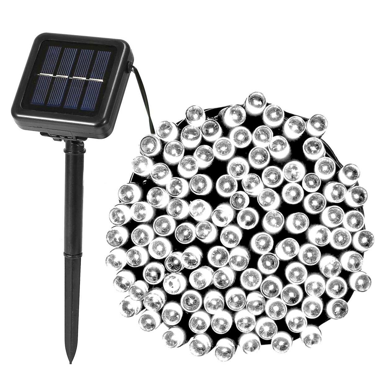Dsermall Solar String Lights LED Solar Power Fairy String Light 22M 200 LEDs 8 Lighting Mode White Light Waterproof