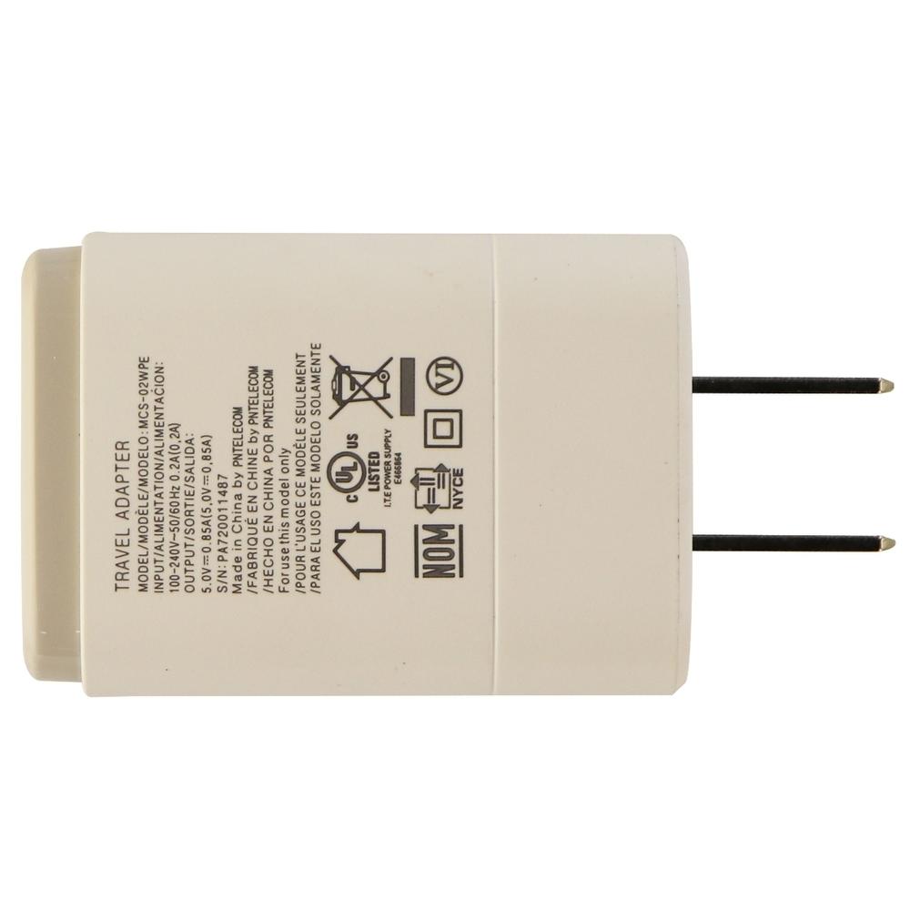 LG (MCS-02WDE) Wall Charger (5V/0.85A) for USB Travel Adapter - White