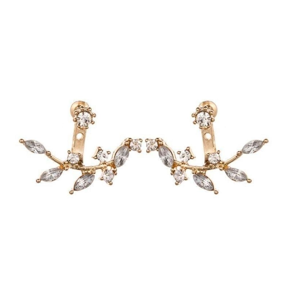 Jewelry Celebrity Womens Crystal Flower Stud earrings