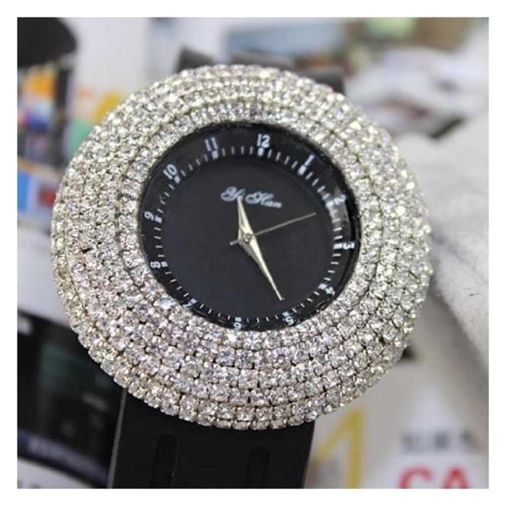 AngelSale "Bling - Bling" Womens Round Crystal Watch