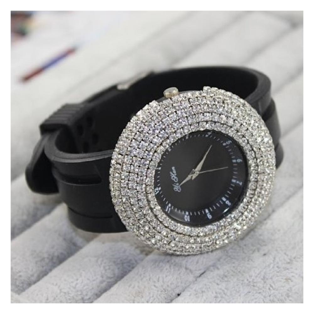 AngelSale "Bling - Bling" Womens Round Crystal Watch