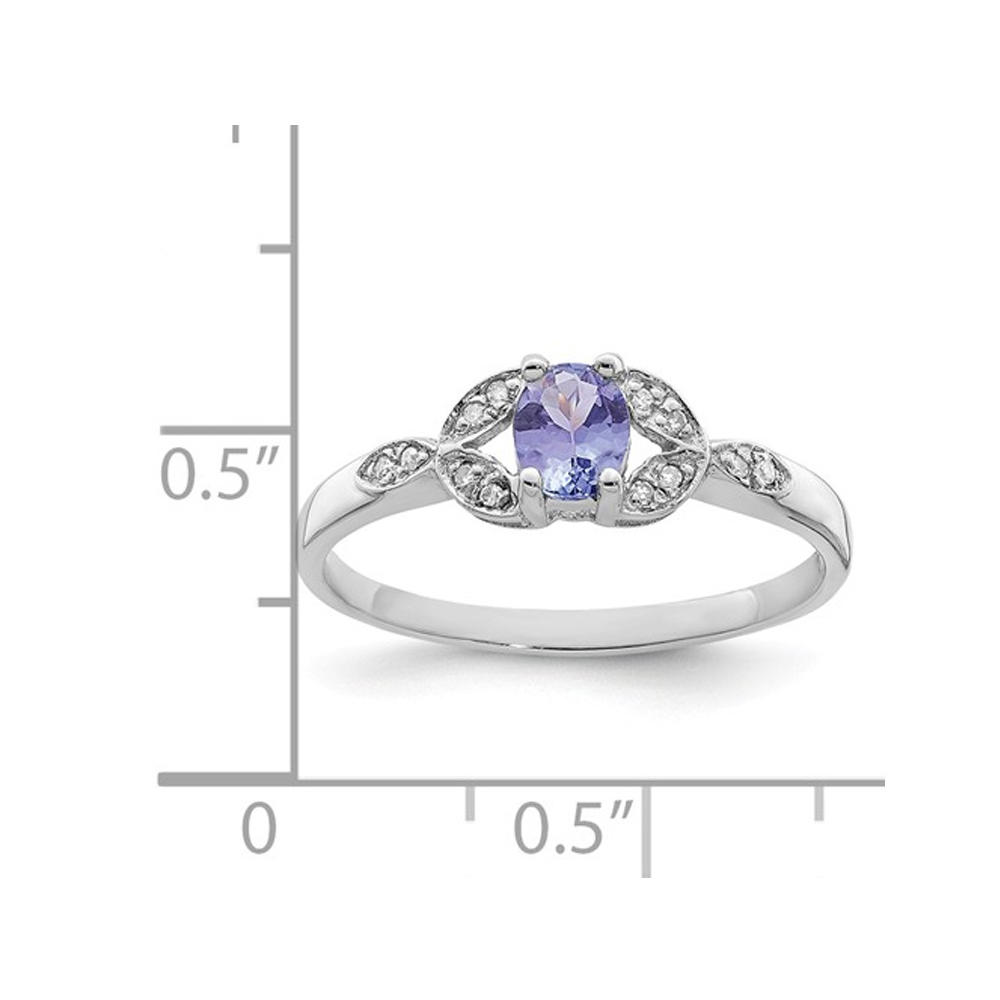 Gem And Harmony 1/3 Carat (ctw) Tanzanite Solitaire Ring in Sterling Silver