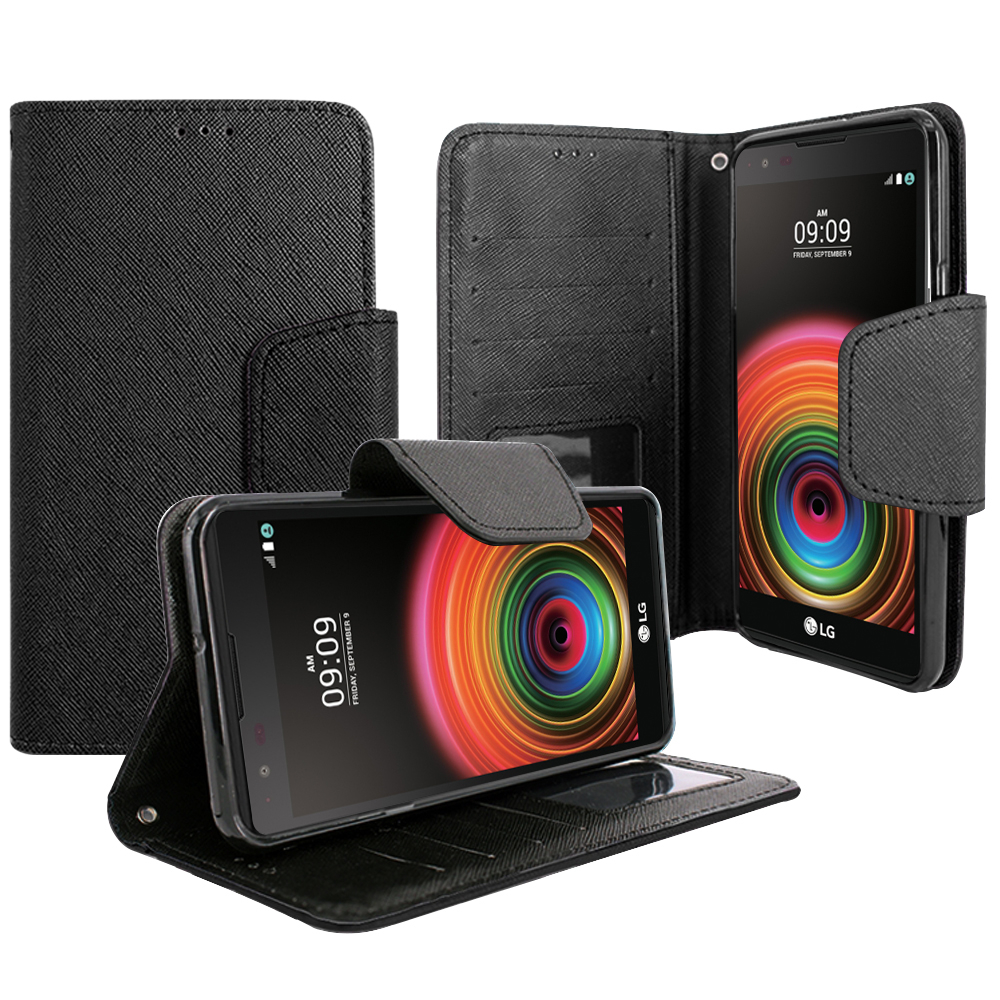 Modes Wireless LG X Power / K210 / K6P Magnetic flap Streak Leather Wallet Pouch Case Cover
