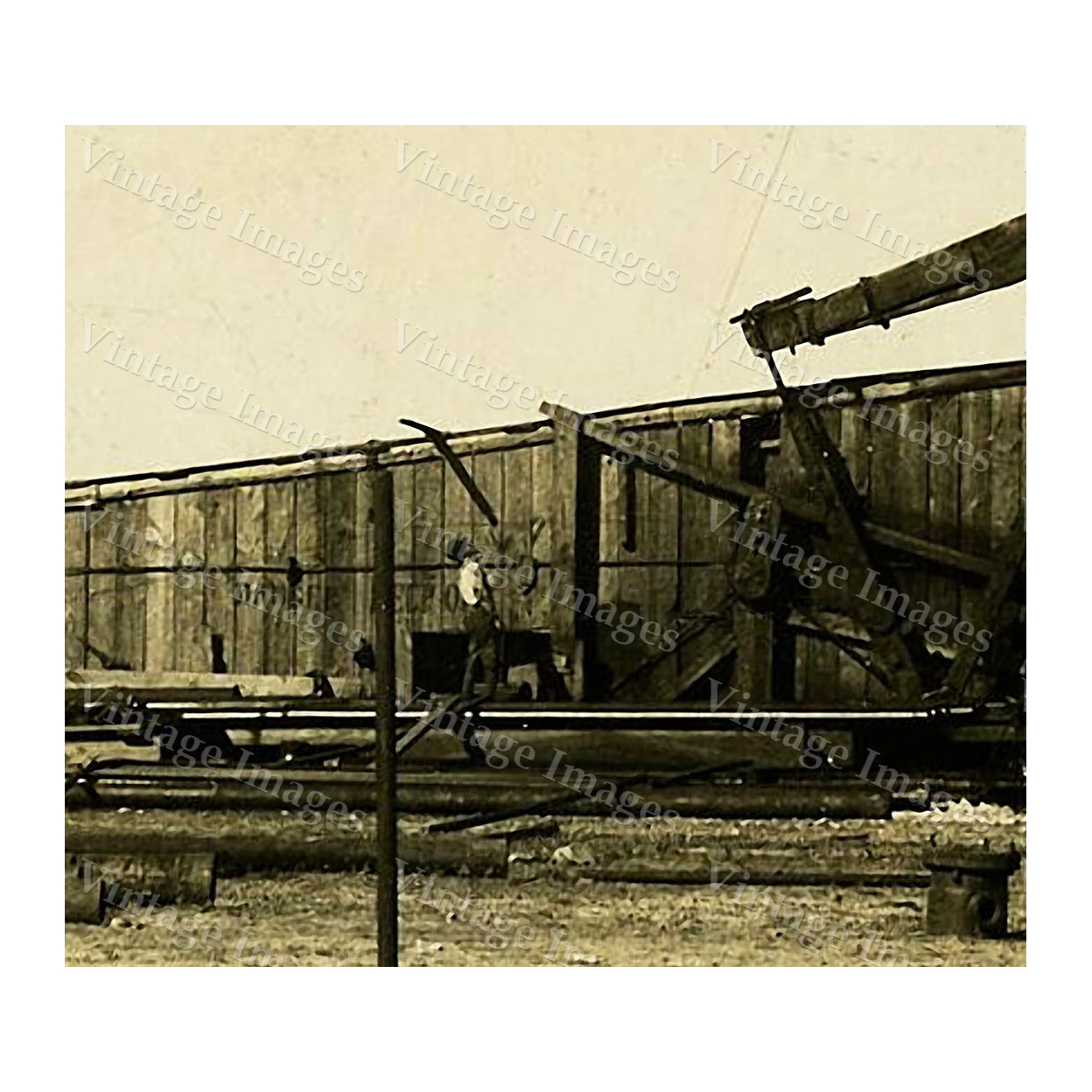 Vintage Imagery old oil well Photo drill drilling rig derrick gushing oil field sepia tone photo wall  Texas oil gusher Photo Vintage