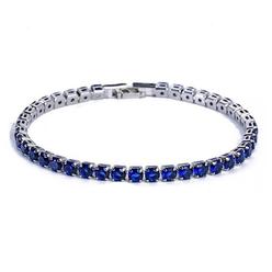 Generic Chic Bracelet Rhinestone Delicate Exquisite Multicolor Sparkling Dress-up Ravishing Tennis Bracelet Women Wrist Jewelry