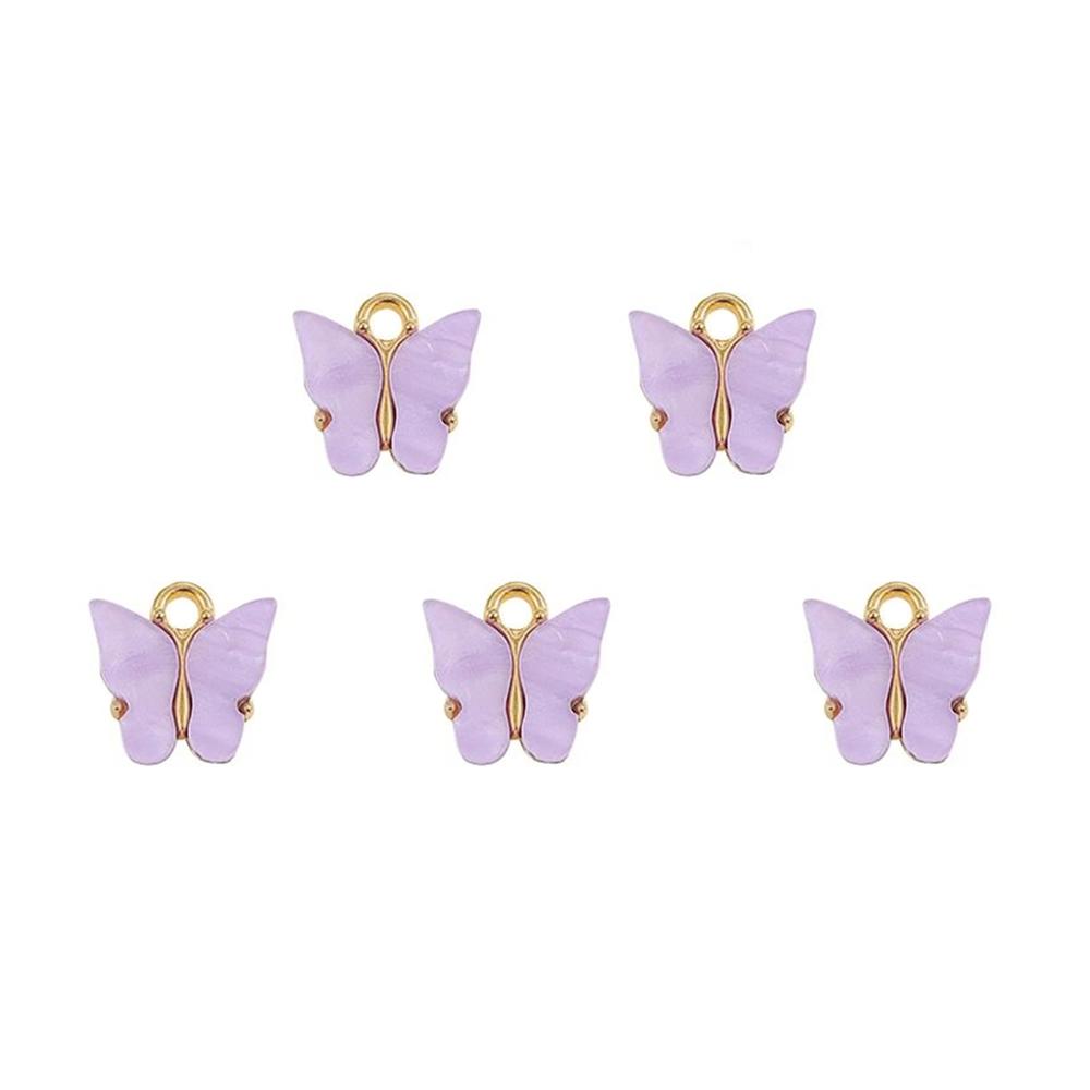 Generic 5Pcs Pendant Butterfly Shape DIY Making Copper Fashion Necklaces Accessories for Girls