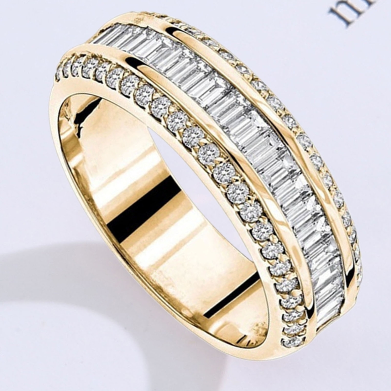 Generic Fashion Fidget Ring Rhinestone Inlay All Match Jewelry Women Finger Ring for Daily Life