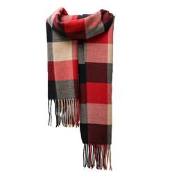 Generic Men Scarf British Style Classic Plaid Fringed Tassels Soft Keep Warm Faux Cashmere Autumn Winter Adults Long Scarf for