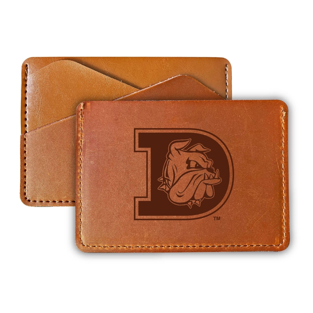 R and R Imports Elegant Minnesota Duluth Bulldogs Leather Card Holder Wallet - Slim Profile, Engraved Design