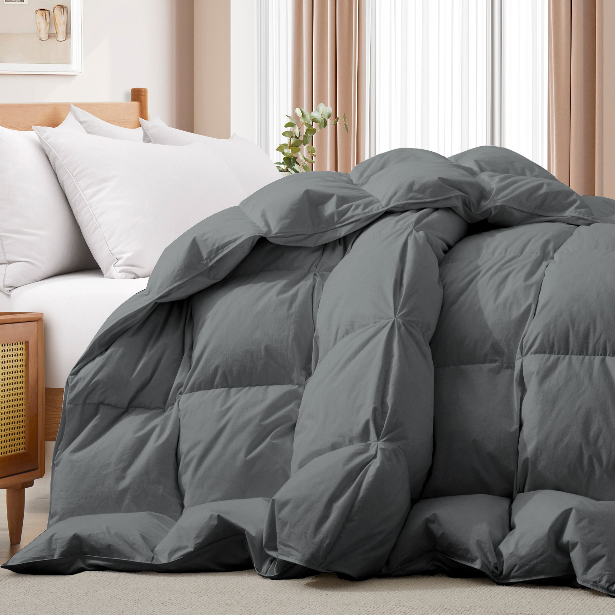 puredown Ultimate Year-Round Comfort-All Seasons Goose Feather and Down Comforter