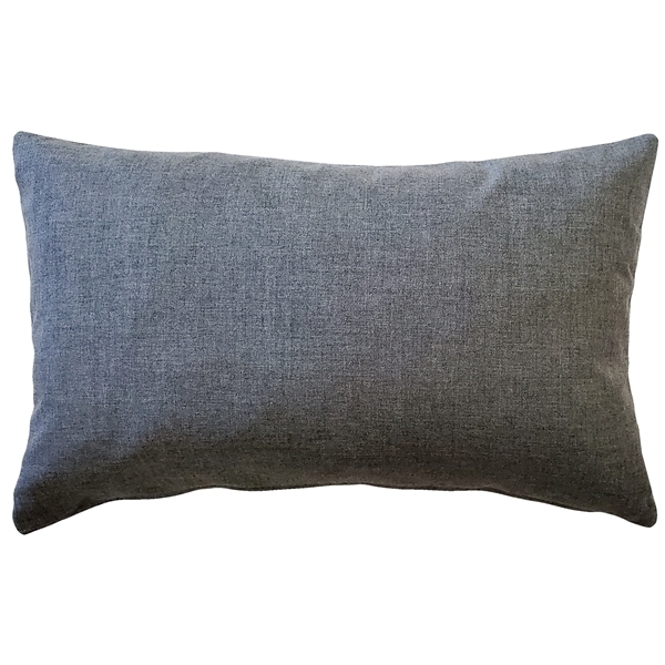 Pillow Decor - Sunbrella Cast Slate 12x19 Outdoor Pillow Complete with Pillow Insert
