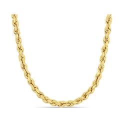 Gem And Harmony 14K Yellow Gold Rope Chain Necklace (22 Inches)